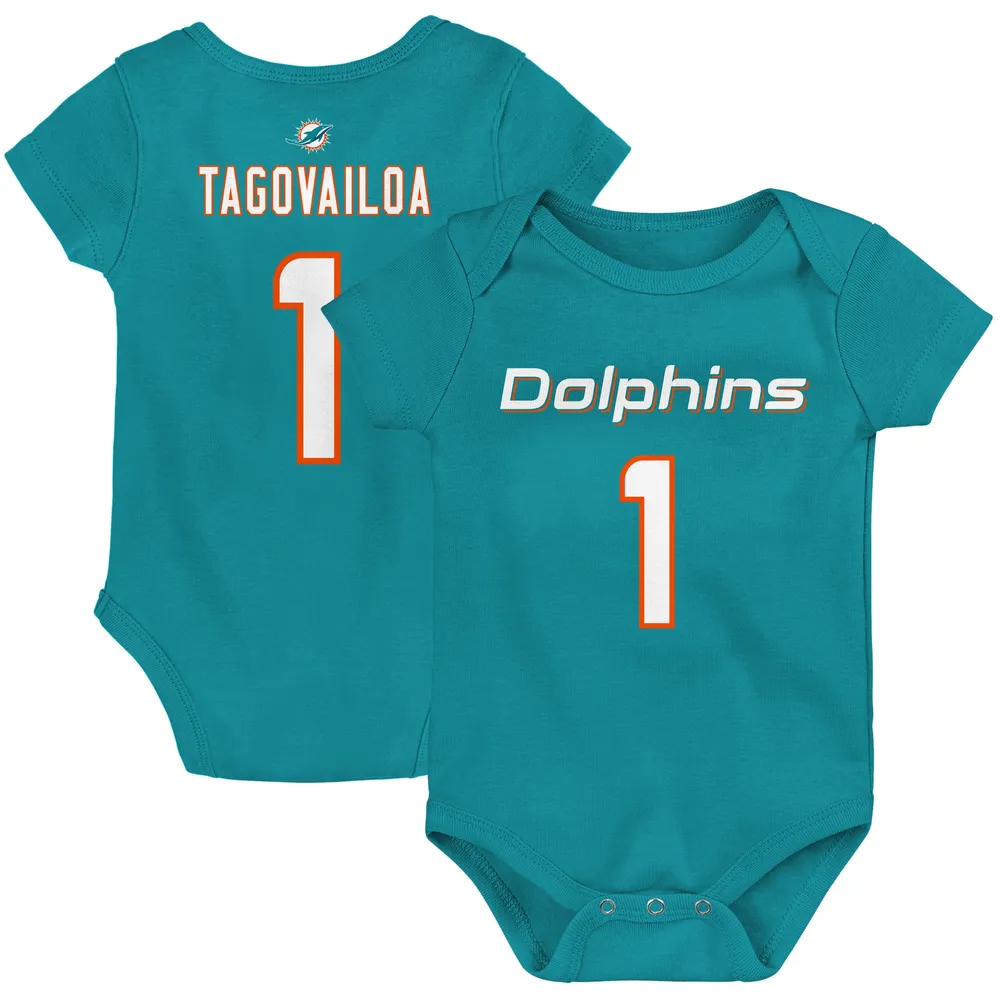 Lids Miami Dolphins Newborn & Infant Little Champ Three-Piece Bodysuit, Bib  Booties Set - Aqua/Orange