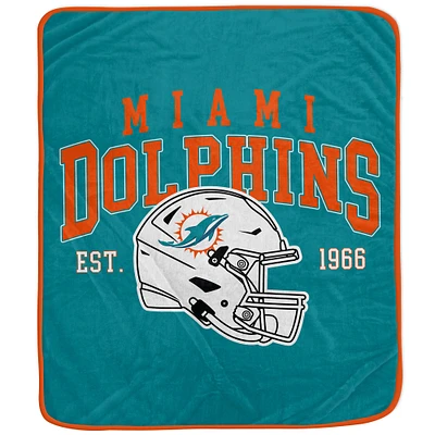 Pegasus  Miami Dolphins Vintage Arch Ultra Soft 50" x 60" Blanket