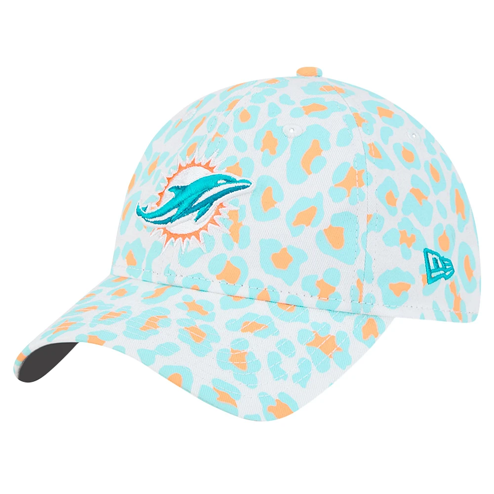 Casquette ajustable Active Leopard 9TWENTY des Miami Dolphins de New Era pour enfants d'âge préscolaire