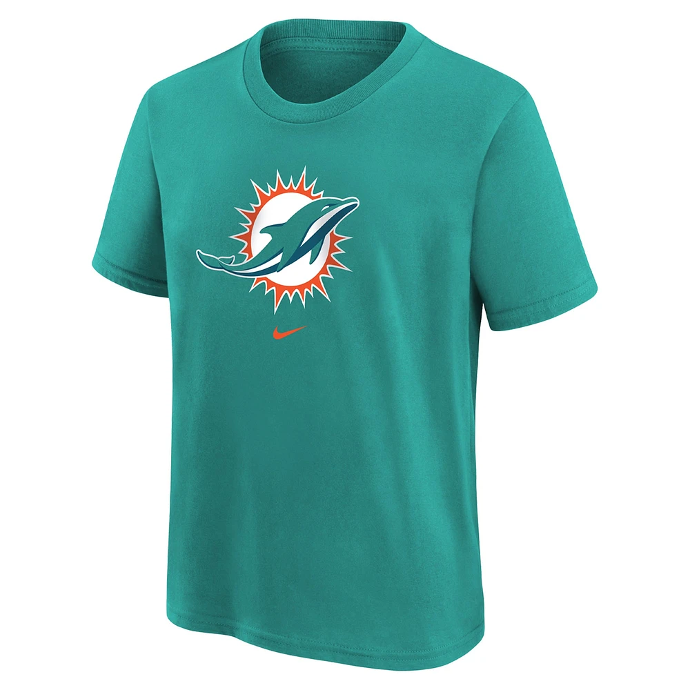 T-shirt préscolaire Nike Aqua Miami Dolphins Team Wordmark