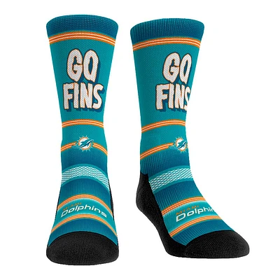 Rock Em Socks Miami Dolphins Team Slogan Crew