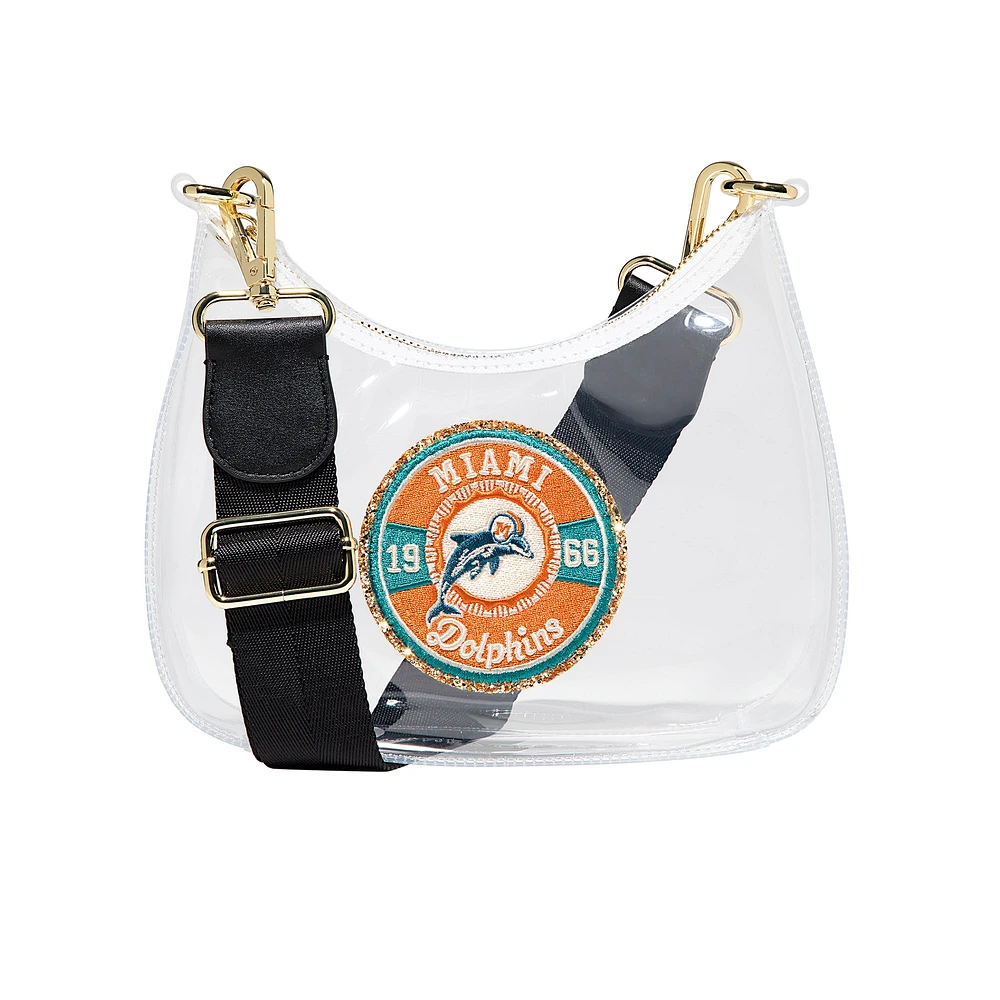 Sac à bandoulière incurvé transparent Stoney Clover Lane Miami Dolphins