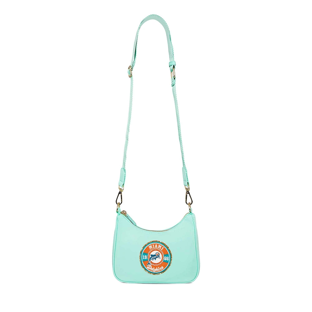 Stoney Clover Lane Miami Dolphins Curved Crossbody Bag