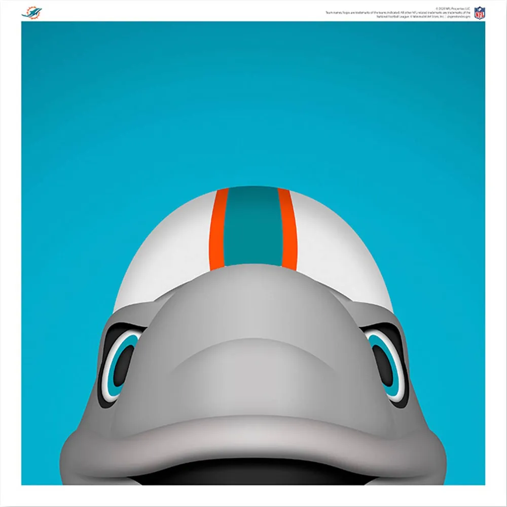 Vintage NFL Miami Dolphins Print Poster - ROAD TO ATLANTA - MIAMI