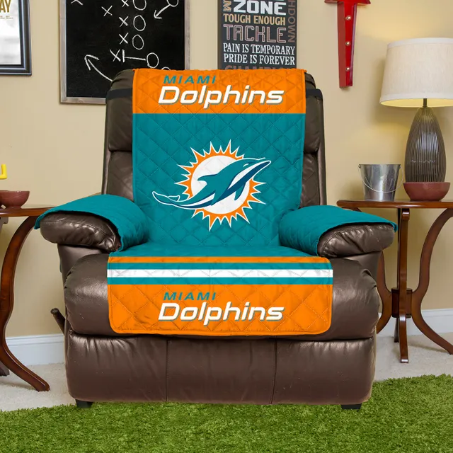 Lids Miami Dolphins 60'' x 70'' Cable Knit Sherpa Stripe Plush Blanket