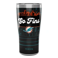 Tervis Miami Dolphins 20oz. Go Fins Gobelet en acier inoxydable avec couvercle coulissant