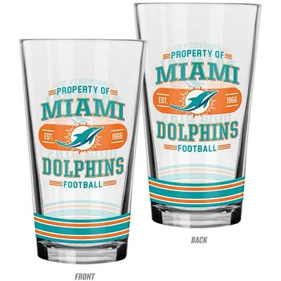 The Sports Vault Miami Dolphins 2-Piece Mixing Glass Set