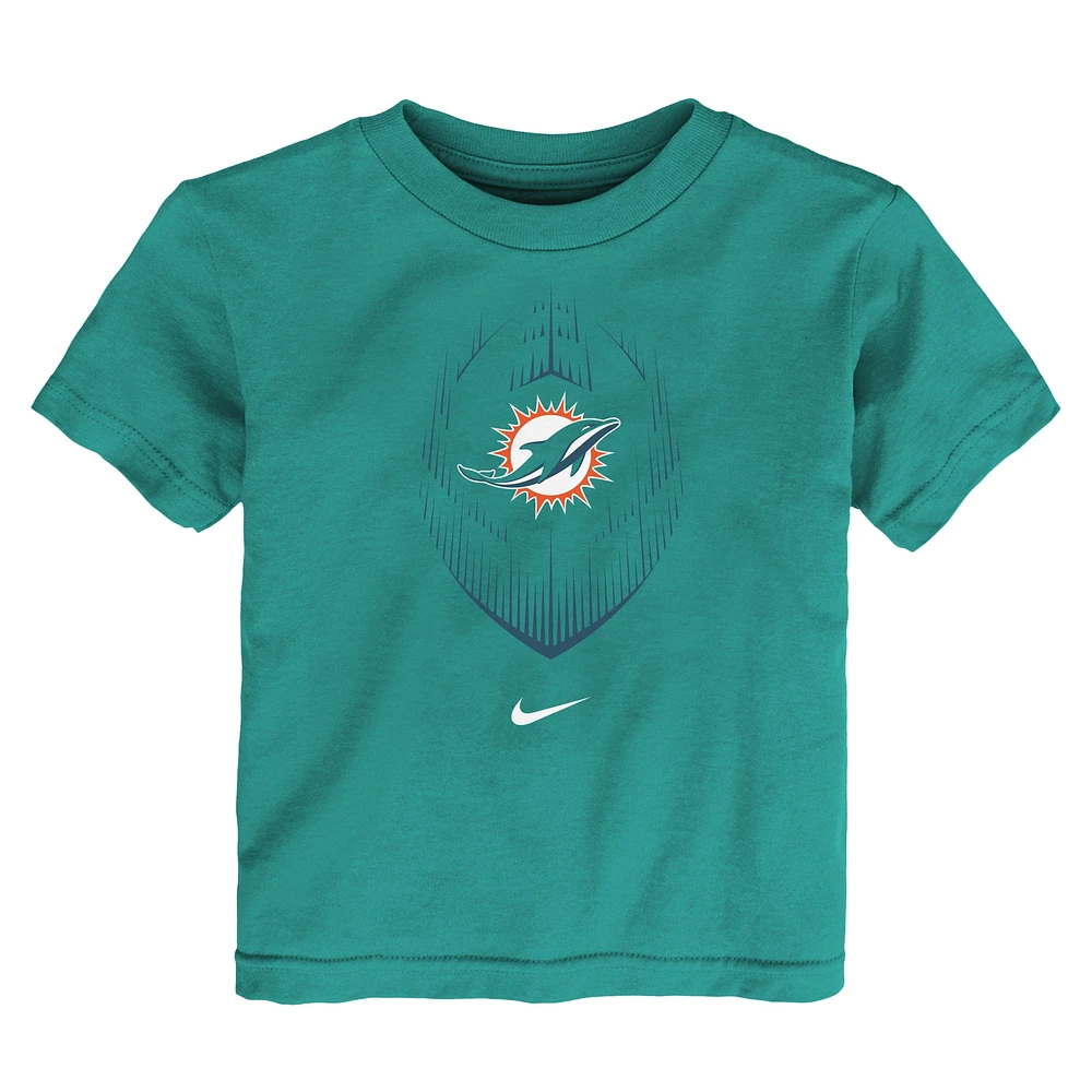 T-shirt Nike Aqua pour tout-petits avec légende des Dolphins de Miami