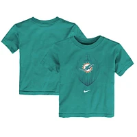 T-shirt Nike Aqua pour tout-petits avec légende des Dolphins de Miami