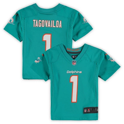 Maillot de match Nike Tua Tagovailoa Aqua Miami Dolphins pour tout-petit