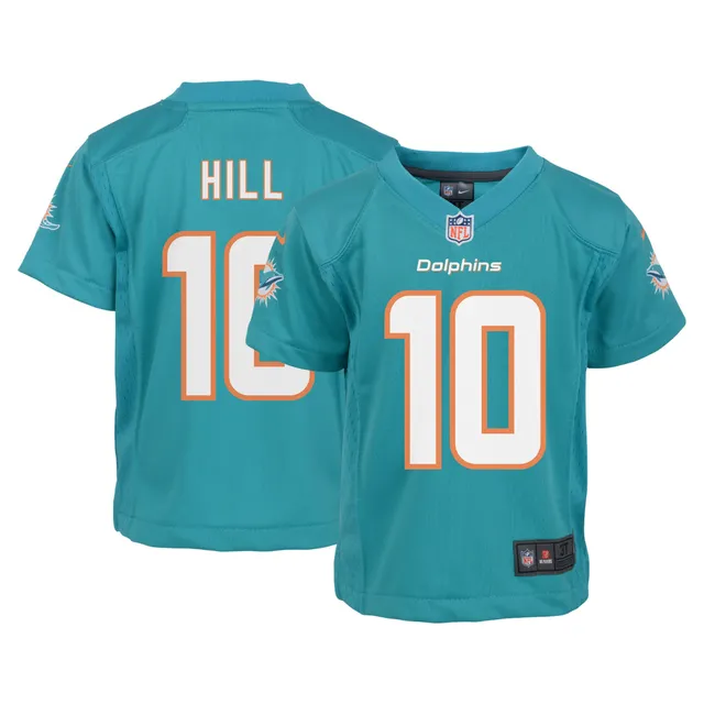 Tyreek Hill Miami Dolphins Youth Mainliner Player Name & Number Long Sleeve  T-Shirt - Aqua