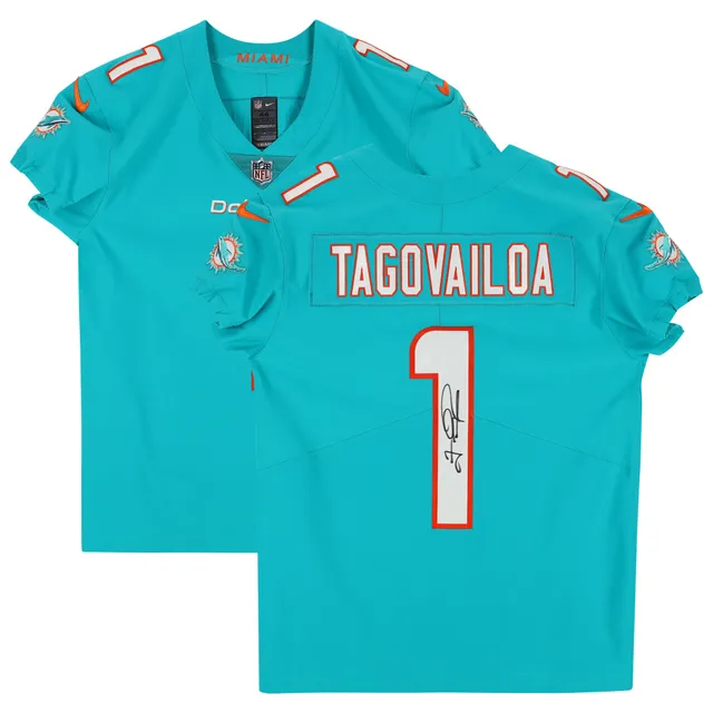 Jaylen Waddle Miami Dolphins Fanatics Authentic Autographed Nike Elite  Jersey with Rookie Record 104 Rec Inscription - Aqua