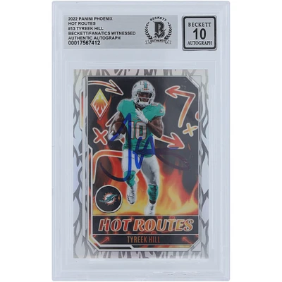 Tyreek Hill Miami Dolphins Autographed 2022 Panini Phoenix Hot Routes #HR-13 Beckett Fanatics Witnessed Authenticated 10 Card