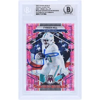 Tyreek Hill Miami Dolphins Autographed 2023 Panini Mosaic National Pride Mosaic Camo Pink #268 Beckett Fanatics Witnessed Authenticated Card
