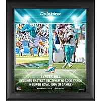 Tyreek Hill Miami Dolphins Framed 15" x 17" Fastest Wide Receiver to 1000 Yards Collage