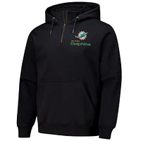 Unisex Dunbrooke  Black Miami Dolphins Defender Quarter-Zip Hoodie