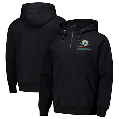 Unisex Dunbrooke  Black Miami Dolphins Defender Quarter-Zip Hoodie