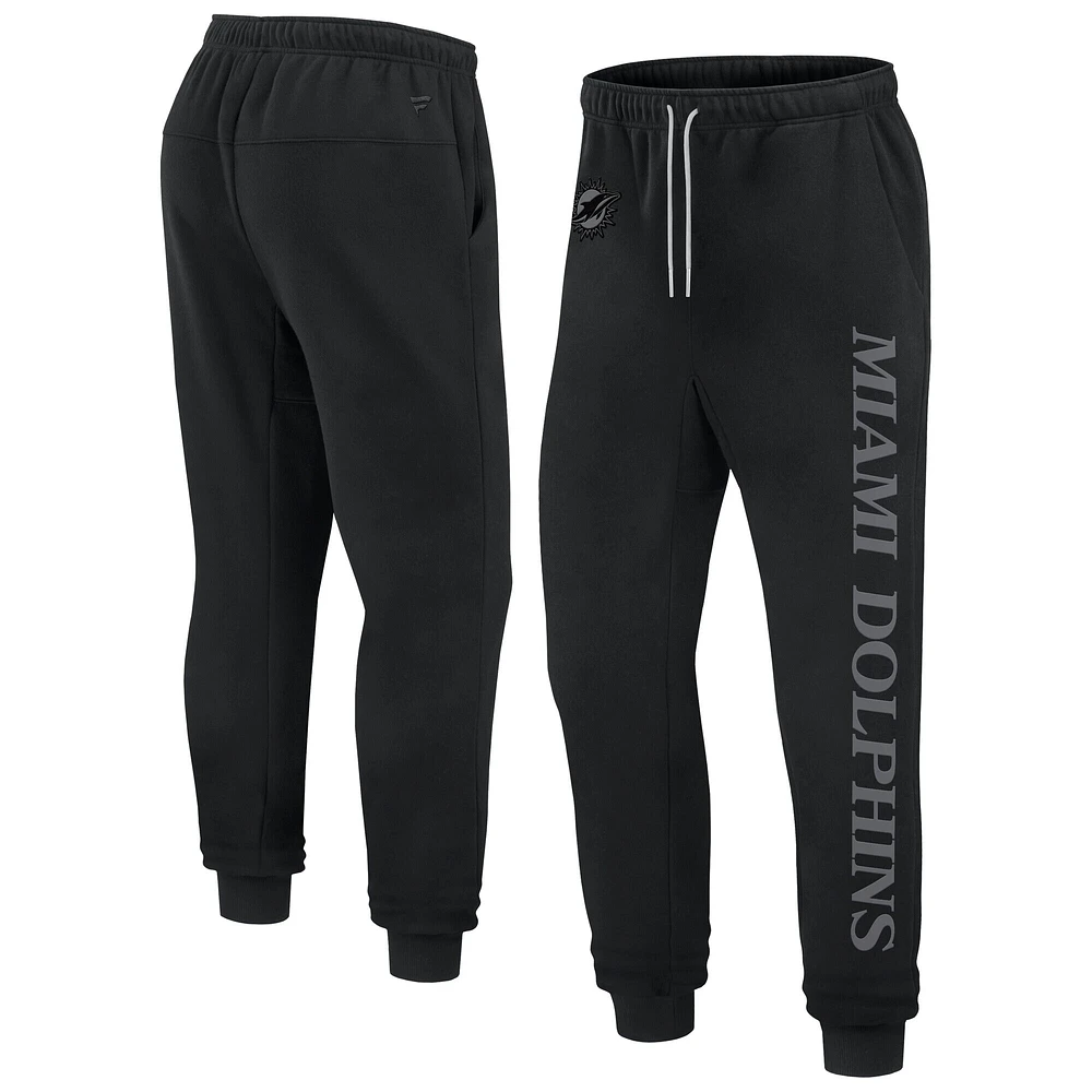 Pantalon de jogging unisexe en polaire Fanatics noir Miami Dolphins Elements Phenom