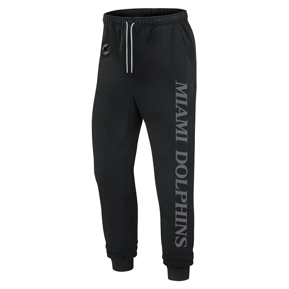 Pantalon de jogging unisexe en polaire Fanatics noir Miami Dolphins Elements Phenom