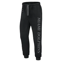 Pantalon de jogging unisexe en polaire Fanatics noir Miami Dolphins Elements Phenom