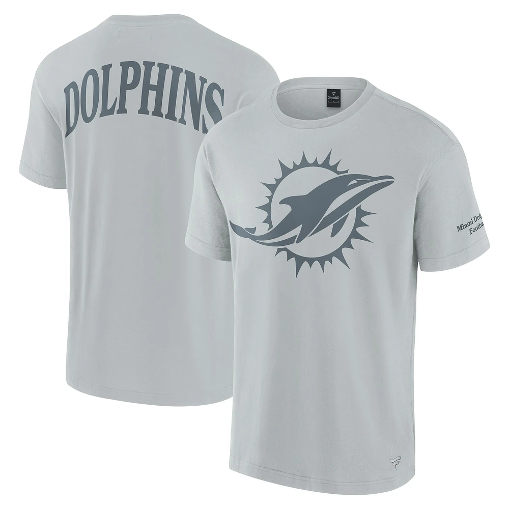 T-shirt unisexe Fanatics gris emblématique des Miami Dolphins Elements