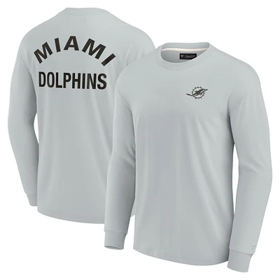 Unisex Fanatics Gray Miami Dolphins Elements Super Soft Long Sleeve T-Shirt