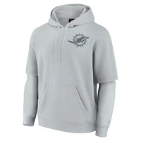 Unisex Fanatics Miami Dolphins Sleek Elements Pullover Hoodie