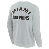 Sweat-shirt unisexe Fanatics gris Miami Dolphins super doux