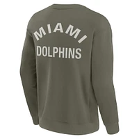 Unisex Fanatics Olive Miami Dolphins Elements Super Soft Pullover Sweatshirt