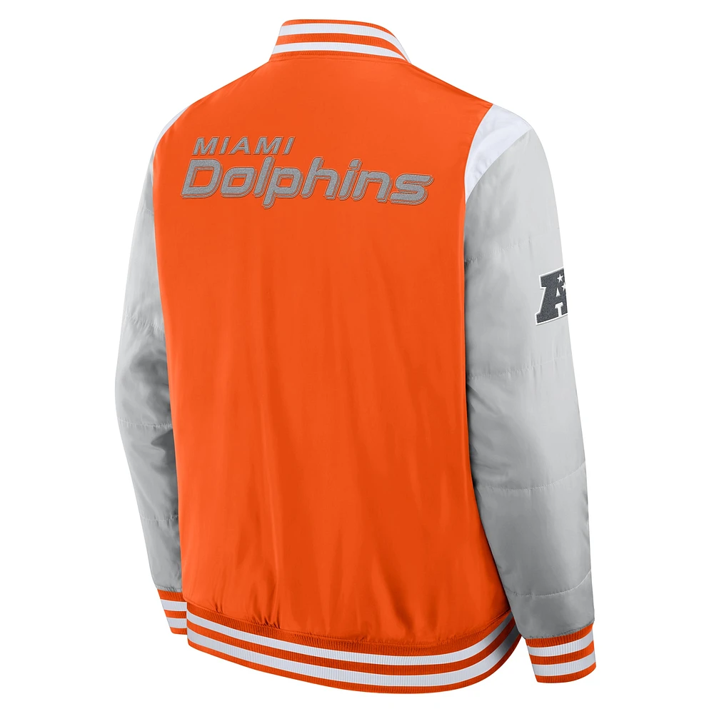 Veste unisexe Fanatics Orange Miami Dolphins Elements Elite à boutons-pression