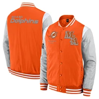 Veste unisexe Fanatics Orange Miami Dolphins Elements Elite à boutons-pression