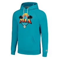 Unisex Homage  Aqua Miami Dolphins Hyperlocal Raglan Pullover Hoodie