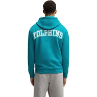 Sweat à capuche unisexe Hugo Boss Aqua Miami Dolphins Woodson Tri-Blend