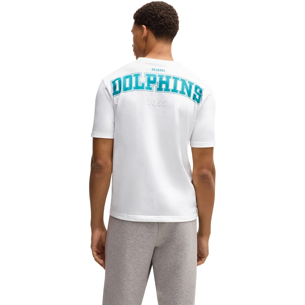 T-shirt unisexe blanc Hugo Boss Brady des Miami Dolphins