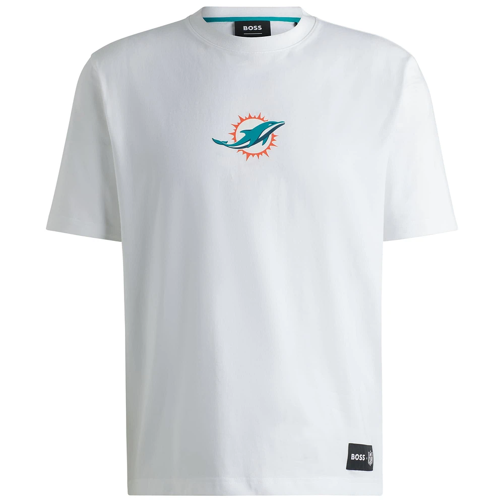 T-shirt unisexe blanc Hugo Boss Brady des Miami Dolphins