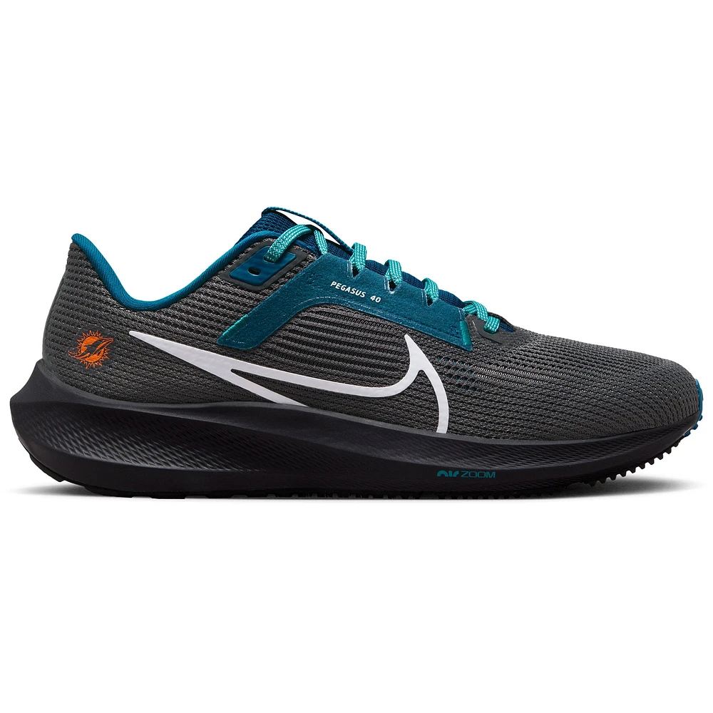 Unisex Nike  Anthracite Miami Dolphins Zoom Pegasus 40 Running Shoe