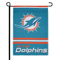 WinCraft Miami Dolphins Drapeau de jardin double face avec logo d'équipe 30,5 x 45,7 cm