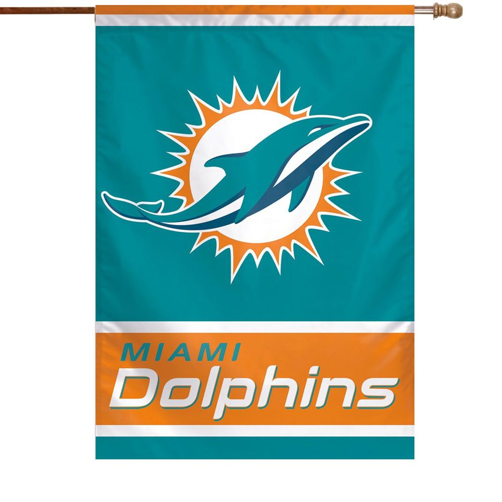 WinCraft Miami Dolphins 28" x 40" Primary Logo House Flag