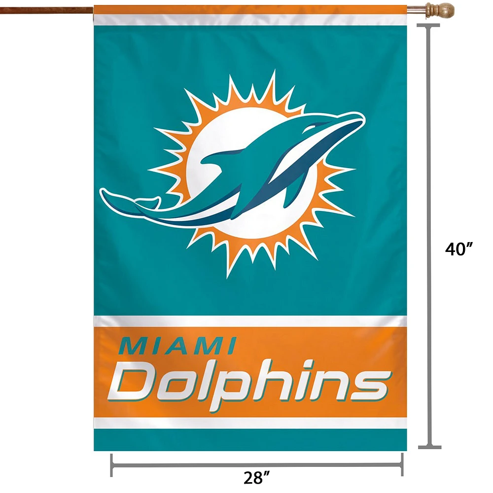 WinCraft Miami Dolphins 71,1 x 101,6 cm Drapeau de maison avec logo principal