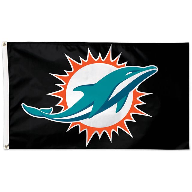 WinCraft Miami Dolphins 3' x 5' Logo Deluxe - Drapeau simple face