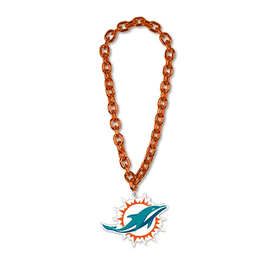 Collier en plastique avec logo à grande chaîne WinCraft Miami Dolphins