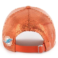 Women's '47  Orange Miami Dolphins Dazzle Clean Up Adjustable Hat