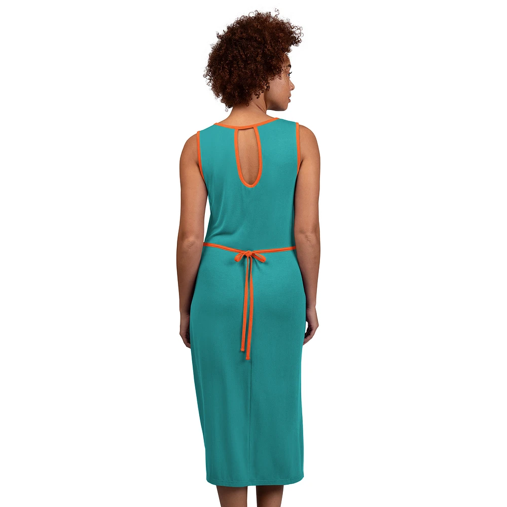 Women's G-III 4Her by Carl Banks  Aqua Miami Dolphins Center Field Maxi Dress