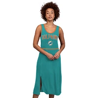 Women's G-III 4Her by Carl Banks  Aqua Miami Dolphins Center Field Maxi Dress