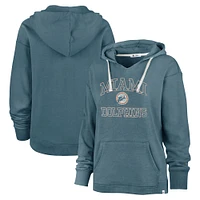 Women's '47 Aqua Miami Dolphins Clarity Kennedy Pullover Hoodie