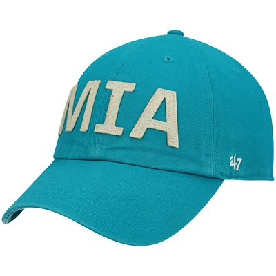 Casquette réglable '47 Aqua Miami Dolphins Finley Clean Up pour femme