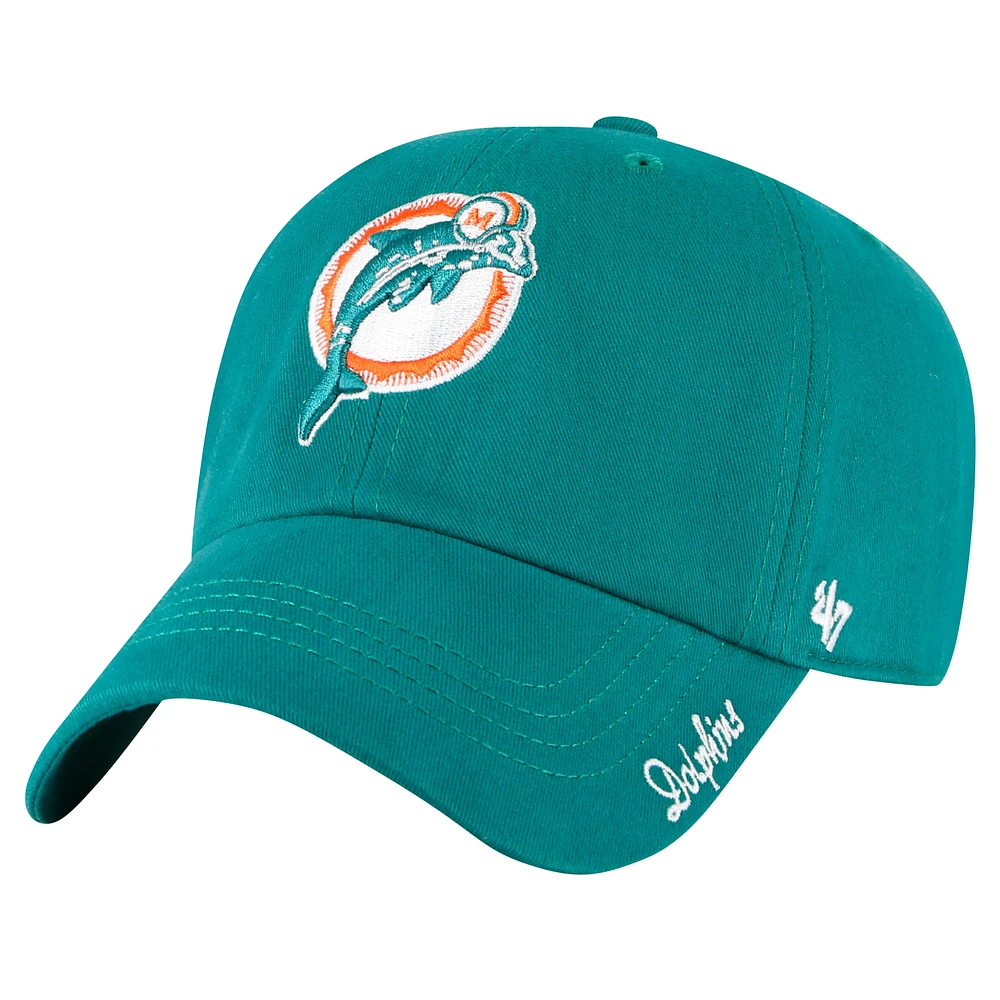 Casquette ajustable Miata Clean Up Legacy 47 Aqua Miami Dolphins pour femme