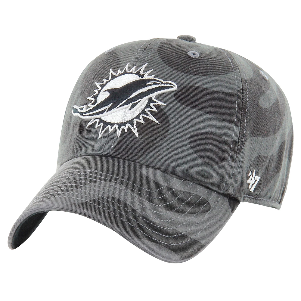 Women's '47  Charcoal Miami Dolphins Freeform Clean Up Adjustable Hat