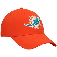 Women's '47 Orange Miami Dolphins Miata Clean Up Secondary Logo Adjustable Hat