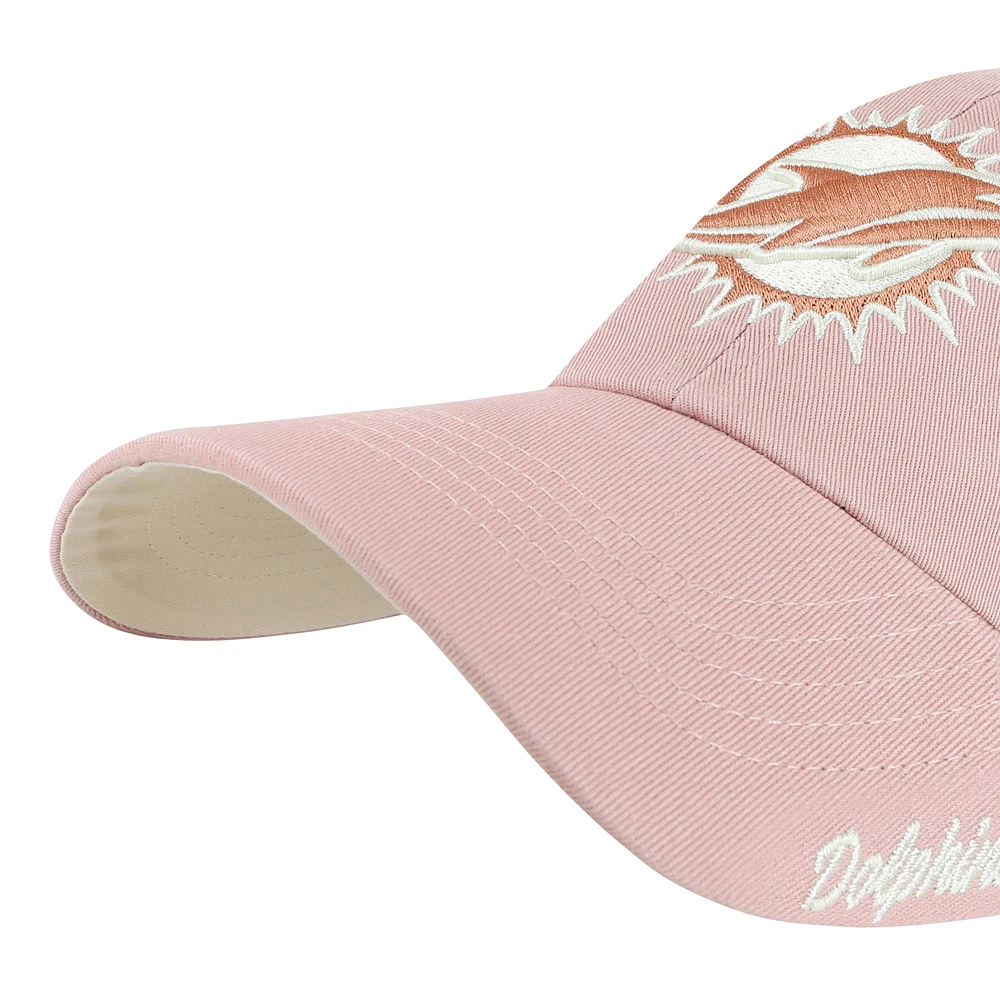 Casquette ajustable Dusty Rose Clean Up pour femme '47 Miami Dolphins Ballpark Cheer